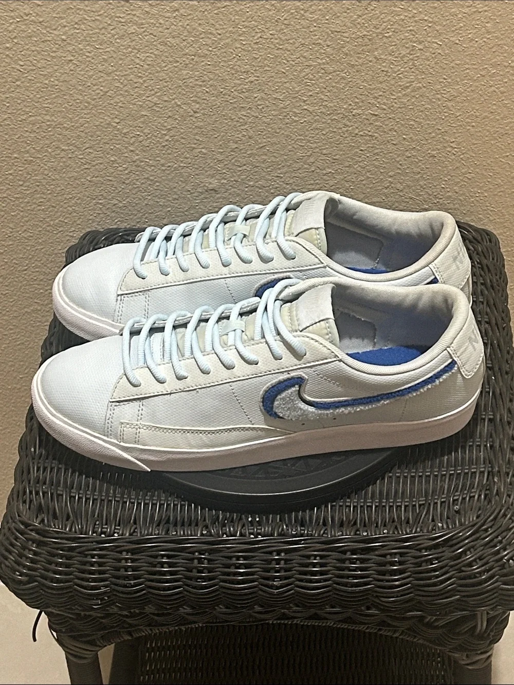 Nike Blazer Low 3D Chenille Swoosh Blue Tint AV6964-001